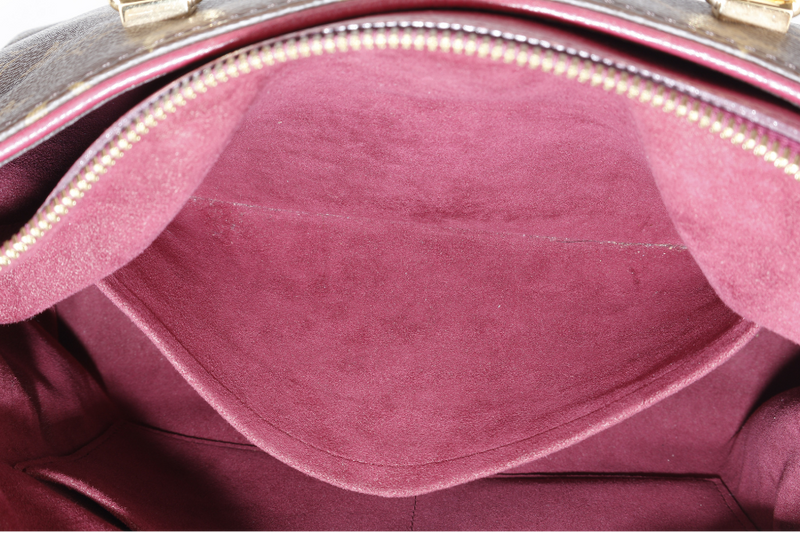 LOUIS VUITTON PALLAS MM MONOGRAM CERISE INTERIOR CANVAS GOLD HARDWARE WITH STRAPS AND DUST COVER