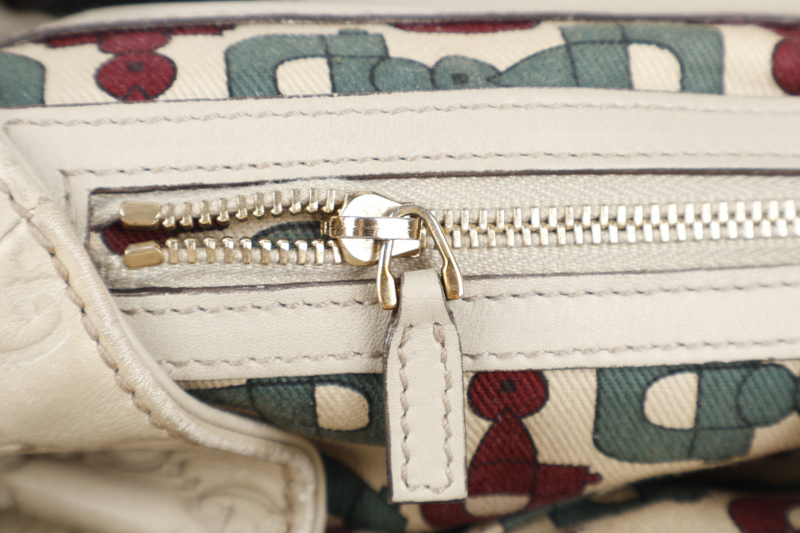 GUCCI GG GUCCISIMA SHOULDER BAG BEIGE LEATHER GOLD HARDWARE NO DUST COVER