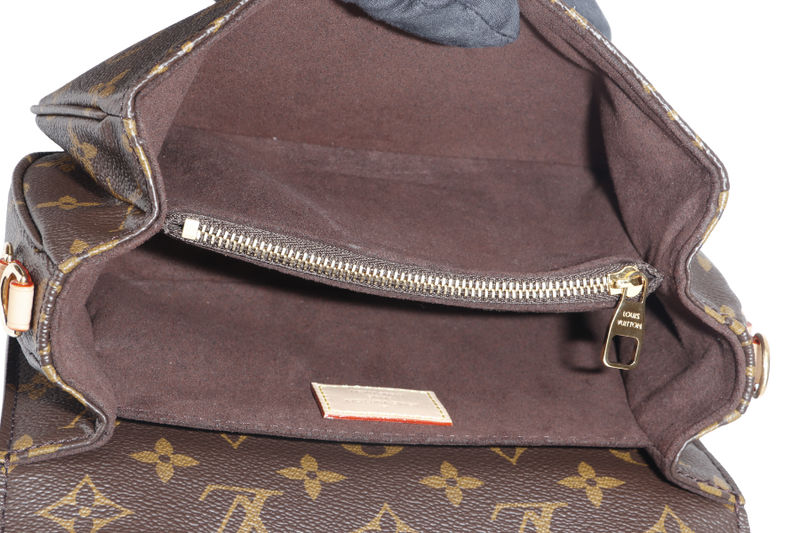 LOUIS VUITTON POCHETTE METIS (M46279) EAST WEST MONOGRAM WITH STRAPS, CHAIN, DUST COVER AND BOX