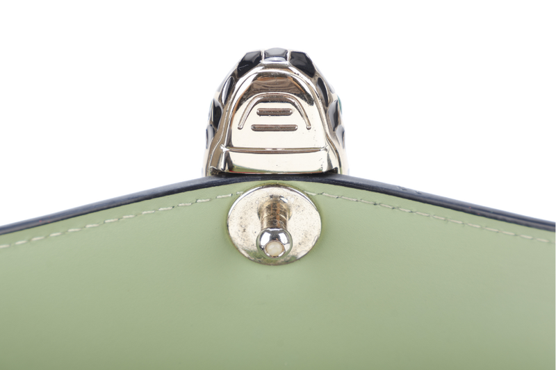 BVLGARI CALFSKIN SERPENTI FOREVER CROSSBODY BAG GREEN GOLD HARDWARE WITH MIRROR