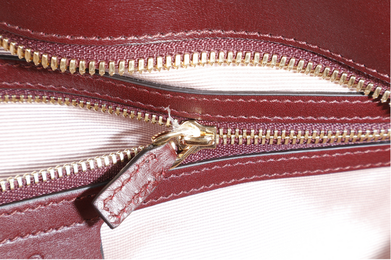 GUCCI GG MARMONT ARLI HANDBAG (550130) MAROON LEATHER GOLD HARDWARE NO DUST COVER