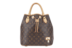 LOUIS VUITTON EDEN NOE 2WAYS BAG (M43520) BROWN MONOGRAM CANVAS GOLD HARDWARE WITH STRAP AND DUST COVER