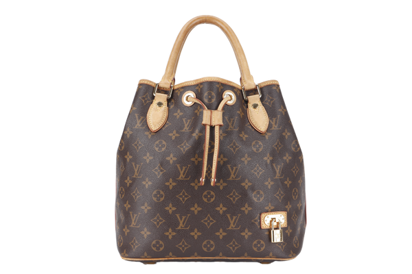 LOUIS VUITTON EDEN NOE 2WAYS BAG (M43520) BROWN MONOGRAM CANVAS GOLD HARDWARE WITH STRAP AND DUST COVER