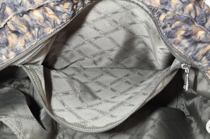 LONGCHAMP TEXTURED BLACK AND BROWN TOTE BAG NO DUST COVER