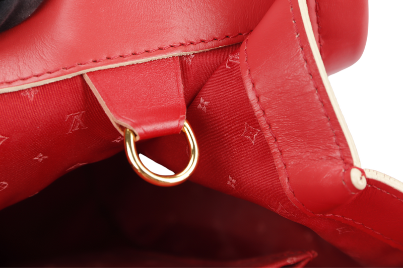 LOUIS VUITTON SUHALI L'EPANOUI GM GERANIUM RED LEATHER GOLD HARDWARE