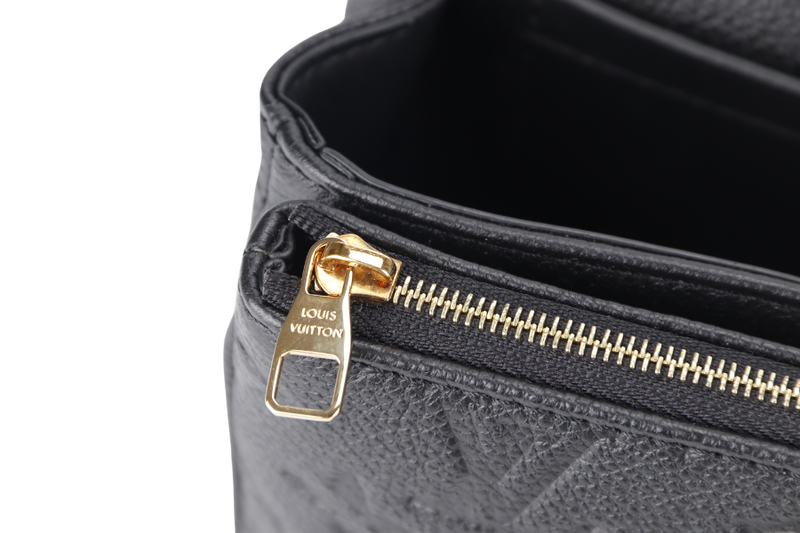 LOUIS VUITTON MARCEAU (M46200) BLACK EMPREINTE LEATHER GOLD HARDWARE WITH STRAP AND DUST COVER