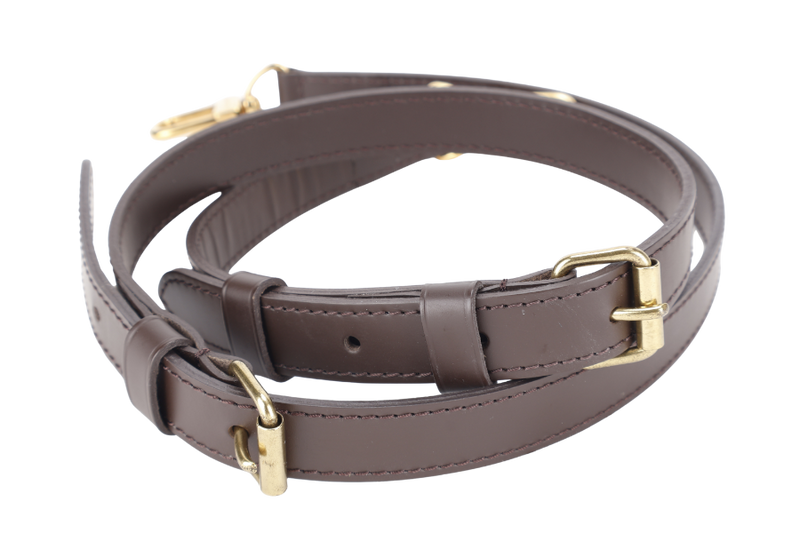 LOUIS VUITTON SPEEDY 30 DAMIER EBENE CANVAS GOLD HARDWARE WITH STRAPS, LOCK & KEYS AND DUST COVER