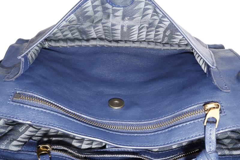 PROENZA SCHOULER PS 1 MEDIUM NAVY BLUE GOLD HARDWARE WITH STRAPS AND DUST COVER