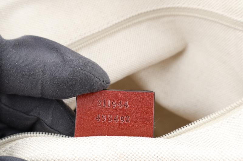 GUCCI MONOGRAM CANVAS SUKEY MAROON HANDBAG WITH DUST COVER