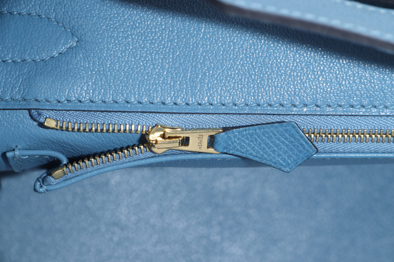 HERMES BIRKIN 30 BLUE PARADISE EPSOM GOLD HARDWARE STAMP C (YEAR 2018) WITH KEYS, LOCK, RAINCOAT AND DUST COVER