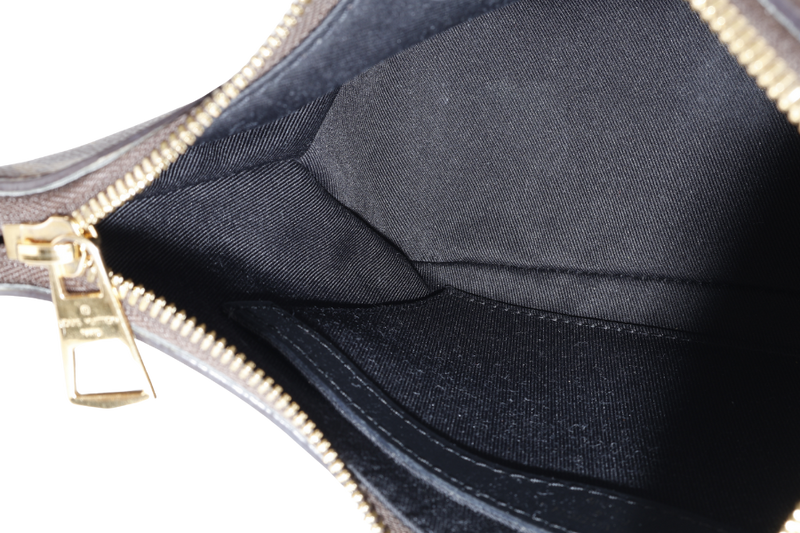 LOUIS VUITTON M45831 BOULOGNE PM MONOGRAM COATED CANVAS GOLD HARDWARE WITH DUST COVER AND BOX