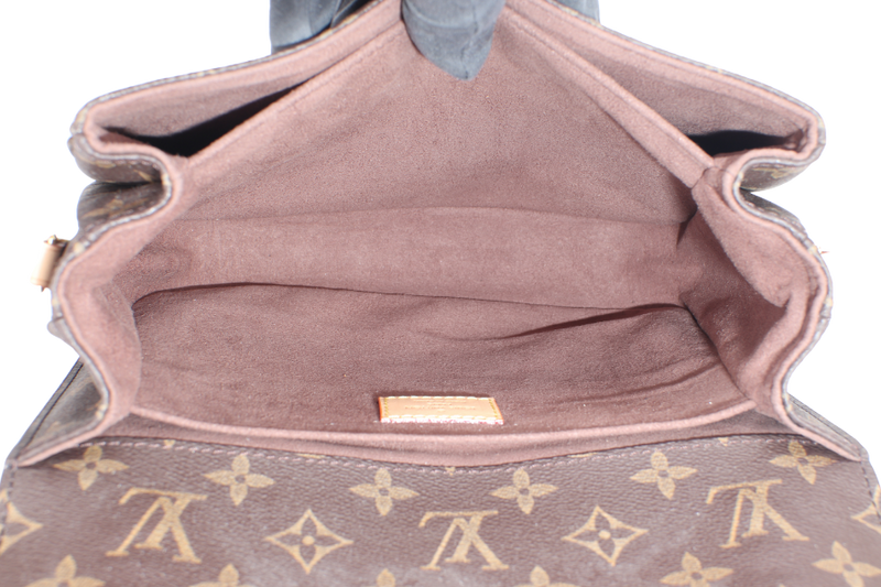 LOUIS VUITTON M44875 POCHETTE METIS MONOGRAM CANVAS GOLD HARDWARE WITH DUST COVER AND STRAPS