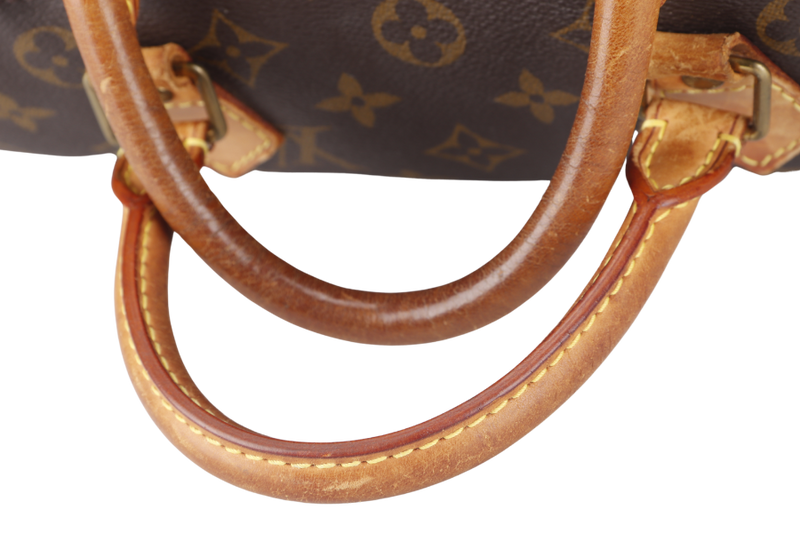 LOUIS VUITTON SPEEDY 30 MONOGRAM CANVAS GOLD HARDWARE WITH PADLOCK & KEYS