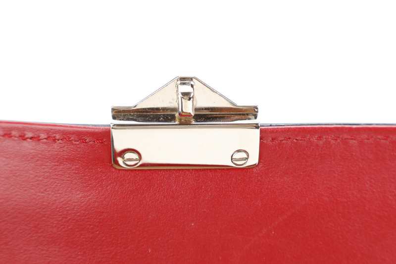 VALENTINO GARAVANI GLAM LOCK ROCKSTUD RED LEATHER GOLD HARDWARE WITH DUST COVER