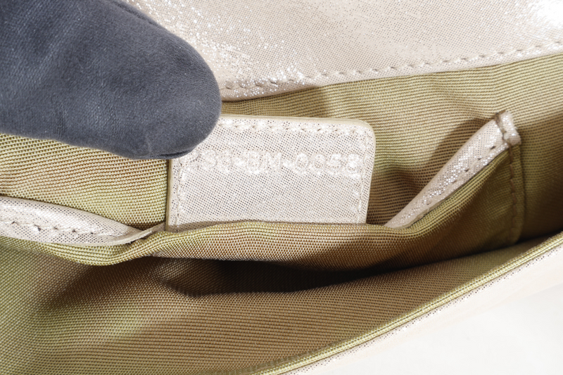 CHRISTIAN DIOR METALLIC GOLD FABRIC CANNAGE FOLDED CLUTCH GOLD HARDWARE WITH CHAIN, DUST COVER AND BOX