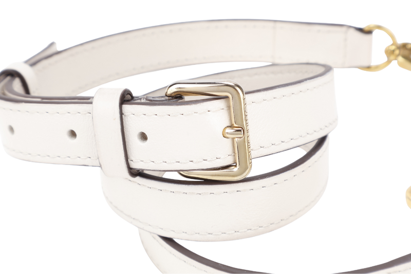 LOUIS VUITTON M20600 ON MY SIDE BEIGE CALF LEATHER GOLD HARDWARE WITH DUST COVER AND STRAPS