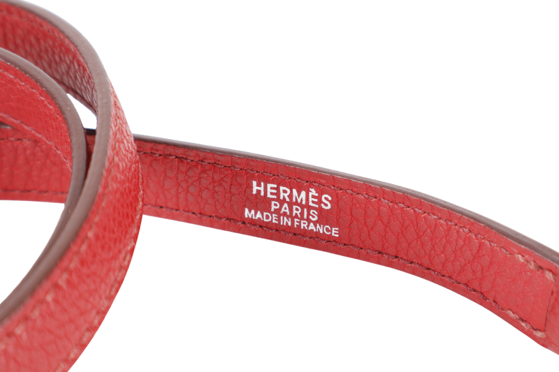 HERMES KELLY 28 RETOURNE ROUGE GRENAT TOGO LEATHER PHW STAMP M SQUARE (2009) NO DUST COVER