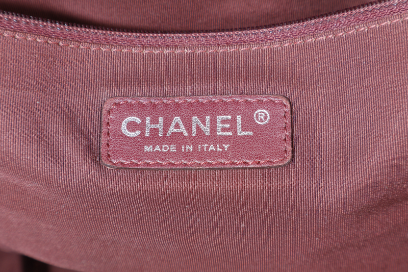 CHANEL TWEED ON STITCH BUBBLE BOWLING BAG (1519xxxx) BLACK NYLON SILVER HARDWARE NO DUST COVER