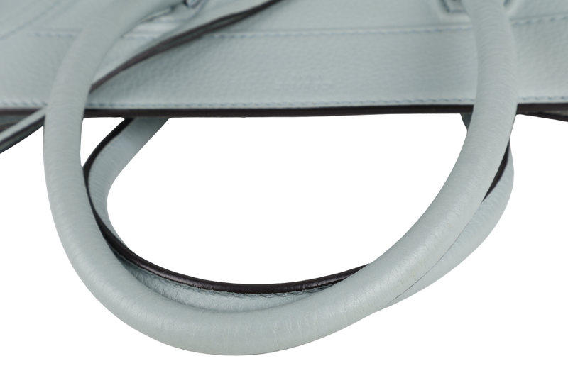 CELINE LUGGAGE TOTE POWDER BLUE LEATHER GOLD HARDWARE WITH DUST COVER NO BOX