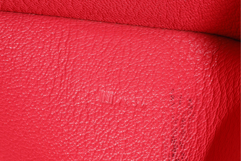 HERMES BEARN WALLET KHAKI BICOLOR CHEVRE MYSORE SILVER HARDWARE STAMP N SQUARE (YEAR 2010) NO DUST COVER