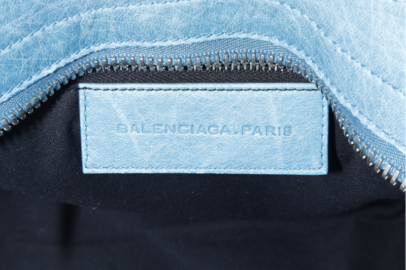 BALENCIAGA GIANT CITY BAG BLUE COLOR LEATHER WITH STRAPS AND DUST COVER