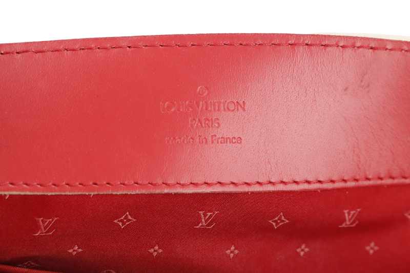 LOUIS VUITTON SUHALI L'EPANOUI GM GERANIUM RED LEATHER GOLD HARDWARE