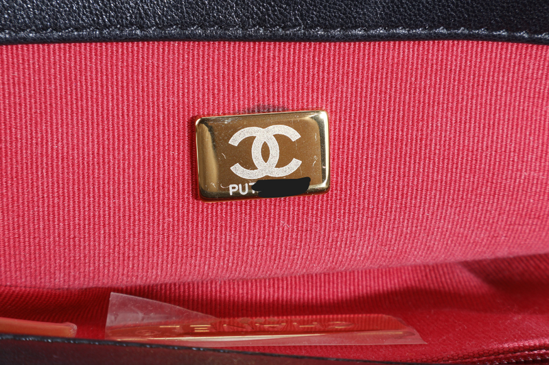 CHANEL 19 (PUTHL4TJ) LAMBSKIN GOLD TONE SILVER & RUTHENIUM GOLD HARDWARE WITH DUST COVER