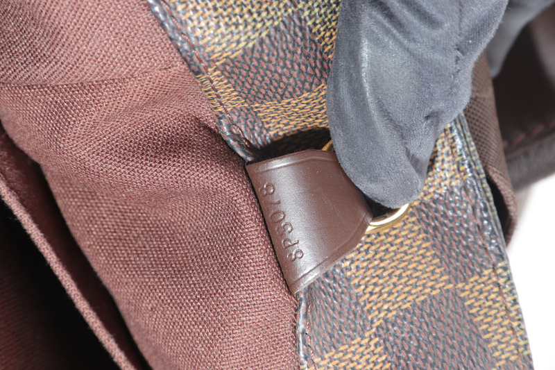 LOUIS VUITTON DAMIER EBENE MESSENGER BAG GOLD HARDWARE NO DUST COVER