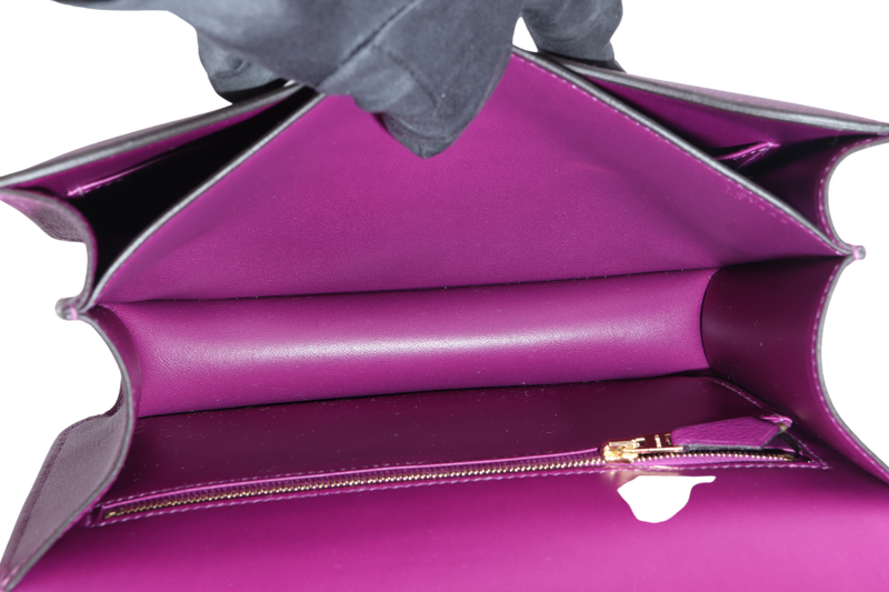 HERMES CONSTANCE 24 ANEMONE EVERCOLOR PERMABRASS HARDWARE STAMP Y (YEAR 2020) WITH DUST COVER AND BOX