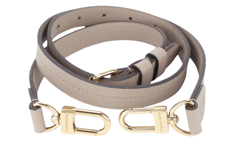 LOUIS VUITTON M46585 TRIANON PM MONOGRAM EMPREINTE TOURTERELLE LEATHER GOLD HARDWARE WITH STRAPS AND DUST COVER