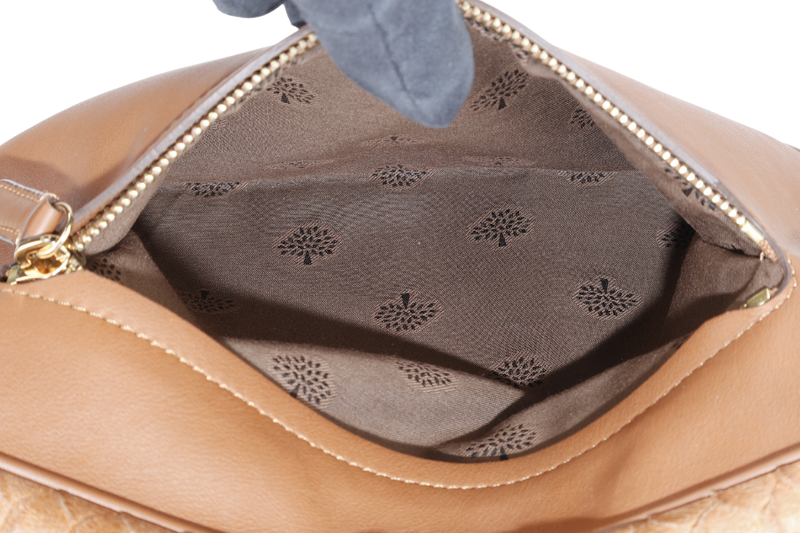 MULBERRY MAISIE BROWN SNAKE PRINT SHOULDER BAG WITH GOLD HARDWARE WITH DUST COVER