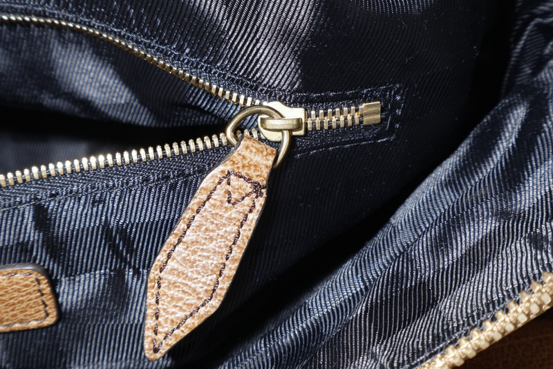 BURBERRY TOTE BAG BRONZER LEATHER GOLD HARDWARE WITH DUST COVER