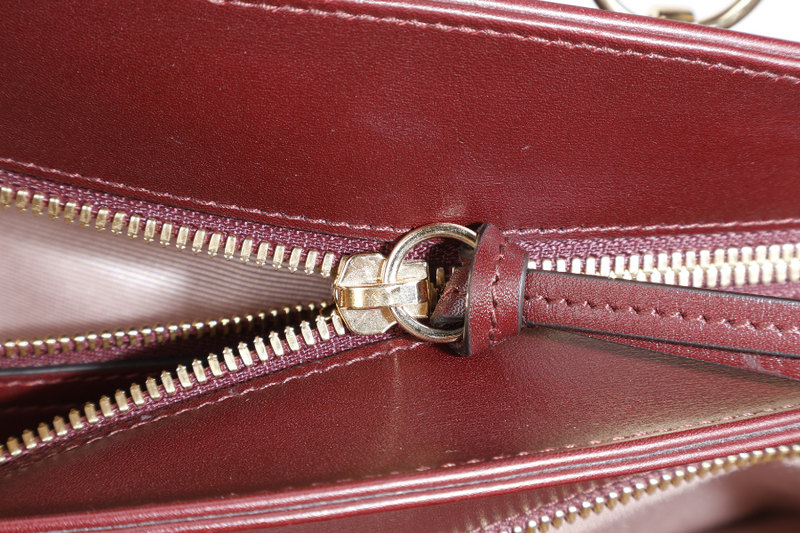 GUCCI GG MARMONT ARLI HANDBAG (550130) MAROON LEATHER GOLD HARDWARE NO DUST COVER