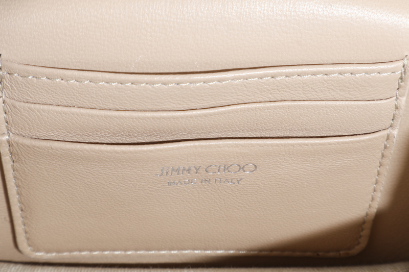 JIMMY CHOO SERENA STAR CHARM CROSSBODY BAG SMALL GOLD METALLIC SILVER HARDWARE WITH DUST COVER AND BOX