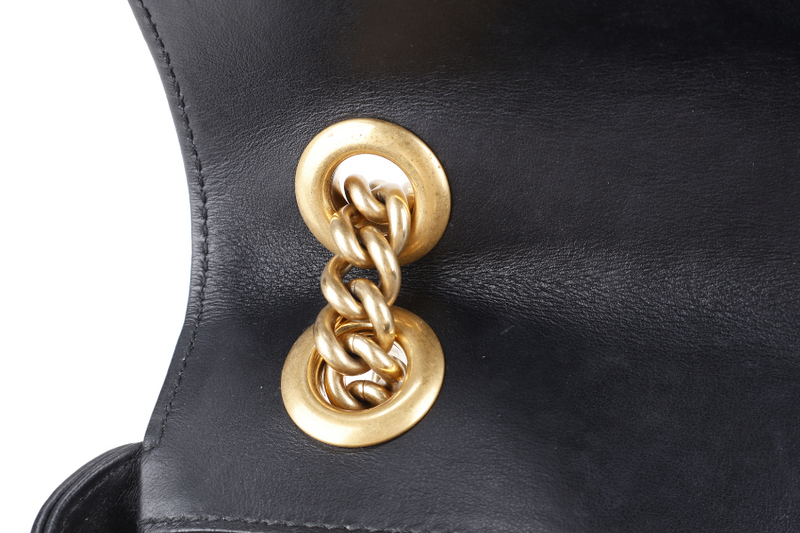 GUCCI MARMONT SMALL BLACK LEATHER GOLD HARDWARE WITH DUST COVER