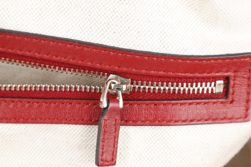 GUCCI RED MICROGUCCISSIMA ENAMEL TOTE BAG GOLD HARDWARE WITH DUST COVER