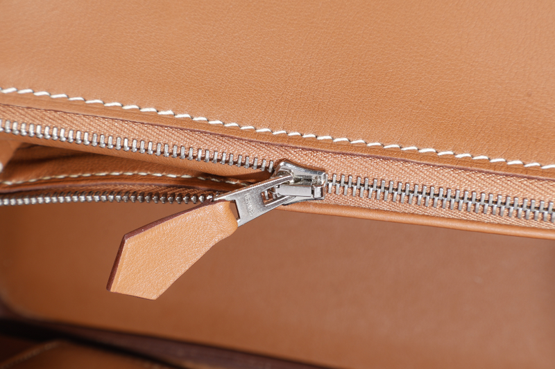 HERMES BIRKIN 30 GOLD SWIFT LEATHER STAMP N SQUARE (YEAR 2010) SILVER HARDWARE WITH LOCK&KEYS, DUST COVER AND ORGANISER