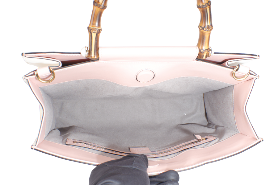 MinMinAir 新品未使用 Gucci Bamboo Nim Fair 2WAY Handbag Pink 453767 Ladies