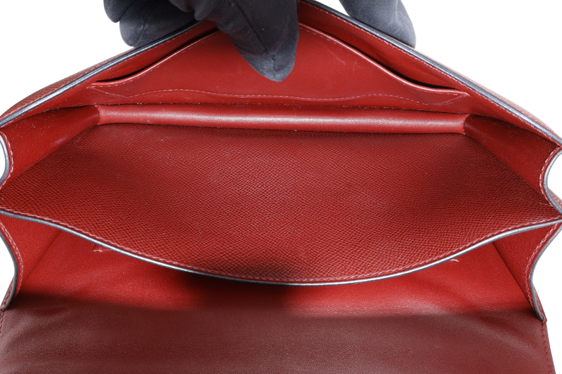HERMES CONSTANCE ELAN ROUGE H STAMP R (YEAR 2014) EPSOM LEATHER GOLD HARDWARE WITH DUST COVER