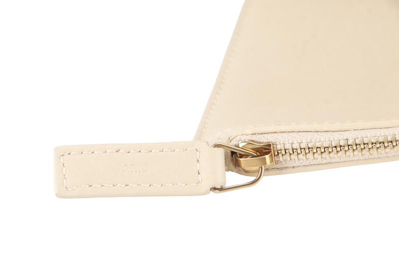 YVES SAINT LAURENT (YSL) SUZANNE HOBO SHOULDER BAG BEIGE GRAINED LEATHER GOLD HARDWARE WITH DUST COVER
