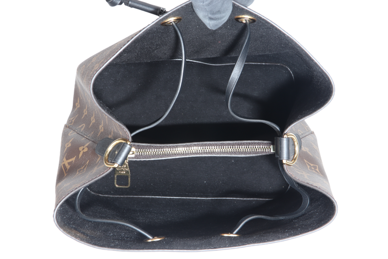 LOUIS VUITTON M44020 NEONOE MM MONOGRAM CANVAS GOLD HARDWARE WITH STRAPS AND DUST COVER