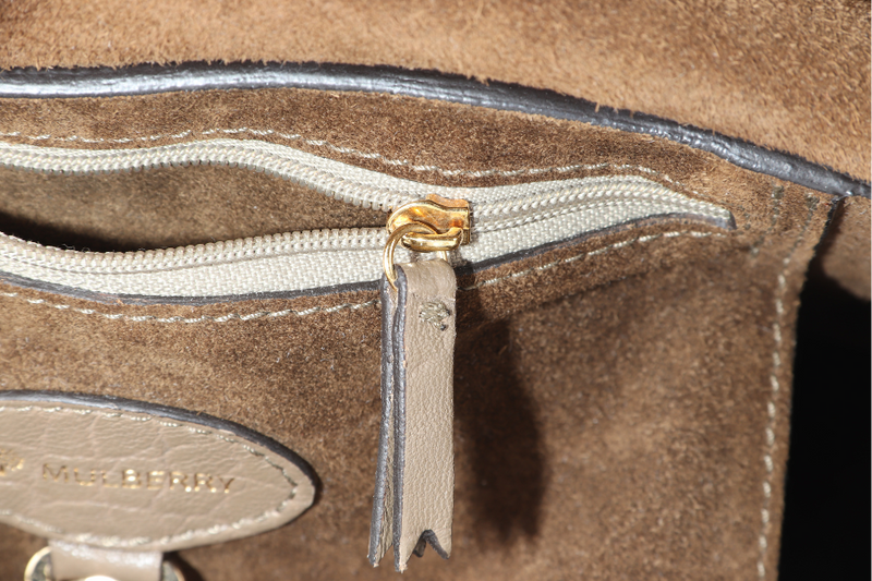 MULBERRY BAYSWATER SMALL SATCHEL BROWN LEATHER GOLD HARDWARE WITH STRAPS NO DUST COVER