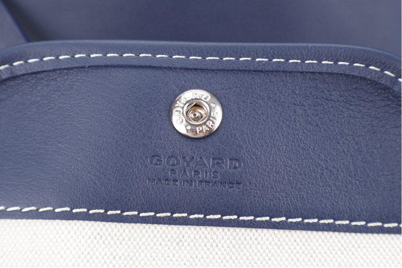 GOYARD MINI ANJOU NAVY BLUE GOYARDINE WITH POUCH WITH DUST COVER