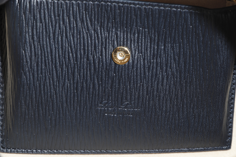 LORO PIANA L27 ZIBELINE NAVY BLUE GOLD HARDWARE (W1B4) WITH DUST COVER AND BOX