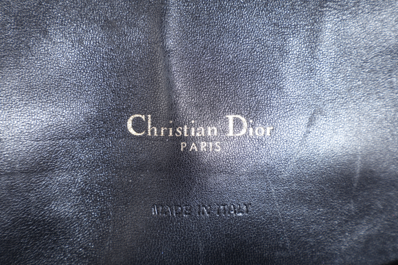 CHRISTIAN DIOR NEW LOCK FLAP BAG BLACK LAMBSKIN LEATHER GOLD HARDWARE WITH KEYS NO DUST COVER