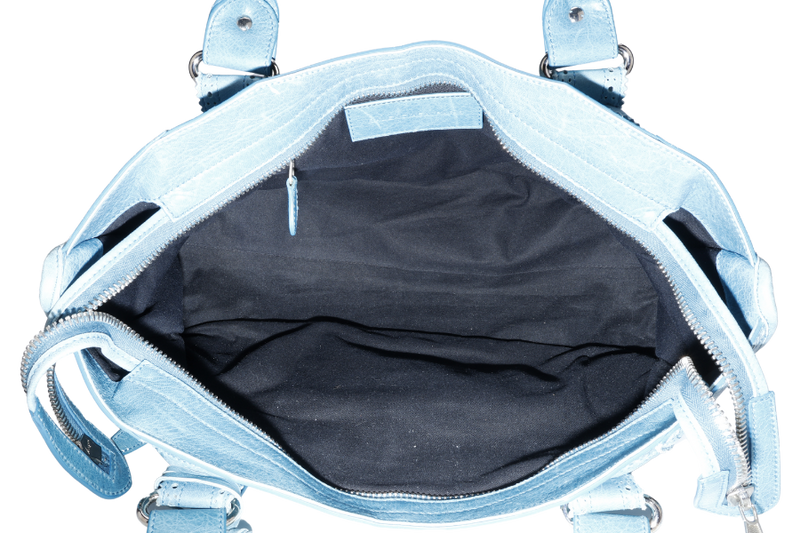 BALENCIAGA GIANT CITY BAG BLUE COLOR LEATHER WITH STRAPS AND DUST COVER