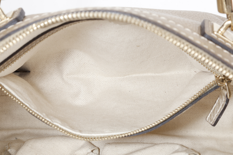 GUCCI BAMBOO 2WAY TOTE BAG GOLD LEATHER GOLD HARDWARE WITH DUST COVER AND STRAPS
