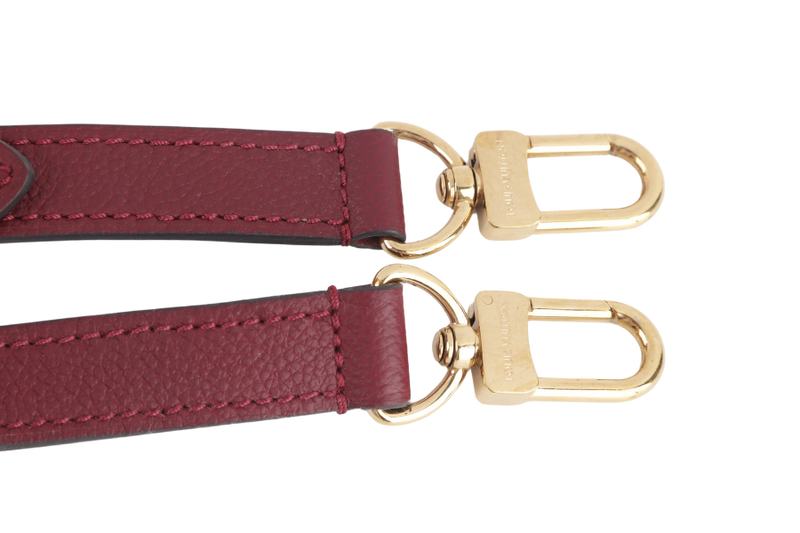 LOUIS VUITTON SPEEDY BANDOULIERE 25 (M44145) BURGUNDY MONOGRAM EMPREINTE GOLD HARDWARE WITH STRAPS, LOCK AND KEYS