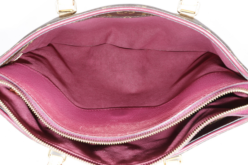 LOUIS VUITTON PALLAS MM MONOGRAM CERISE INTERIOR CANVAS GOLD HARDWARE WITH STRAPS AND DUST COVER