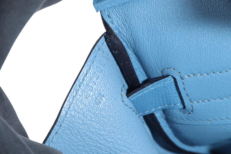 HERMES BIRKIN 30 BLUE PARADISE EPSOM GOLD HARDWARE STAMP C (YEAR 2018) WITH KEYS, LOCK, RAINCOAT AND DUST COVER